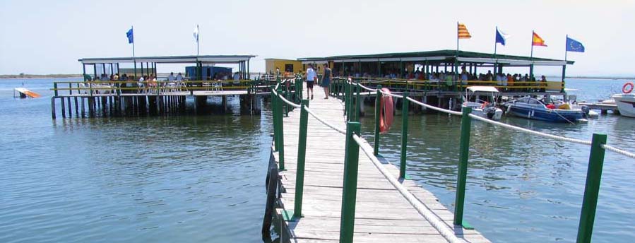 Fischrestaurant am Ebro-Delta