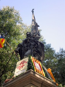 Denkmal an Casanovas, letzter President Kataloniens 1714