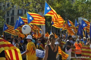 Demonstration in Barcelona am 11. September 2012