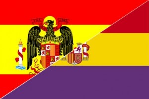 Die beiden Fahnen Spaniens